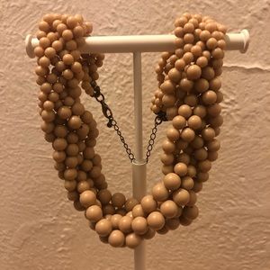 Cream braided bead necklace